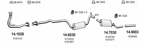 ASSO ART1083 Exhaust System